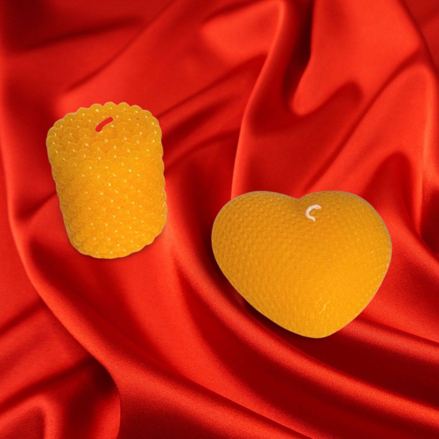Beeswax Heart Duo – Pure Natural Honey Glow